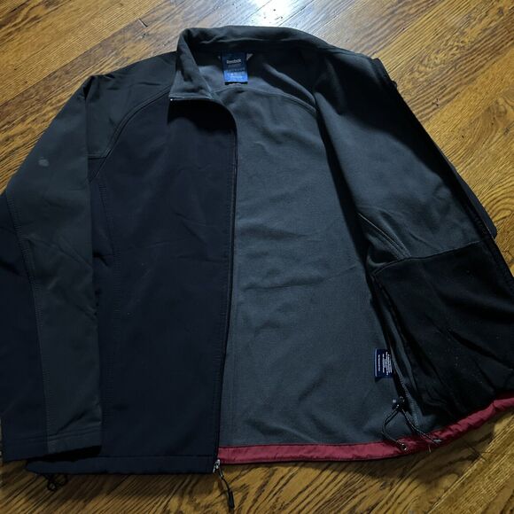 Reebok Black Soft Shell Full Zip Insulated Jacket Sz Small Windbreaker Gorpcore - Picture 7 of 11